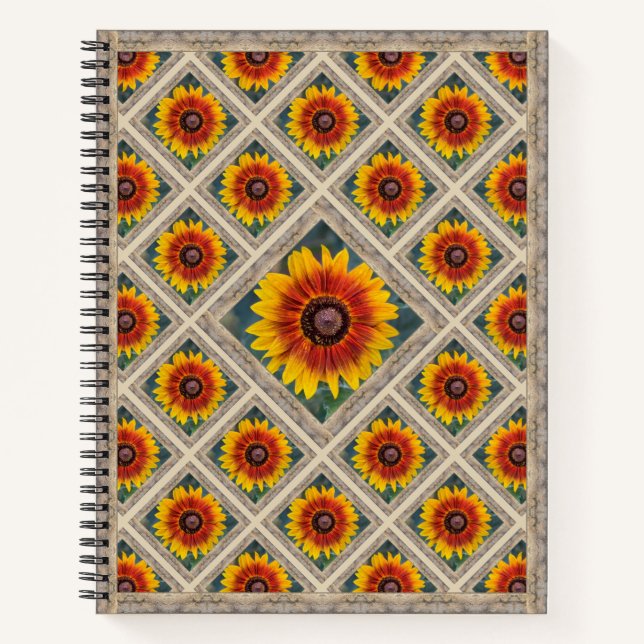 Distinctive Notebook with Susie's Sunflowers (Front)