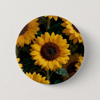 Distinctive sunflower brooch button
