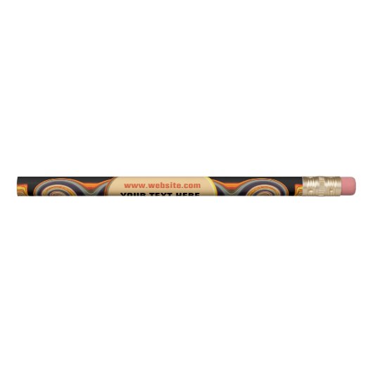 Distinctive Sunset Fractal Spirals Custom Pencil (Rotated 270)