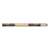 Distinctive Sunset Fractal Spirals Custom Pencil (Back)