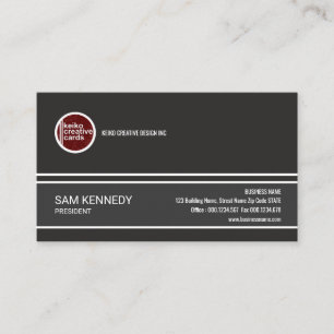 Distinguish Exquisite Grey President Business Card