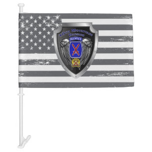 Distinguished 10th Mountain Division Car Flag