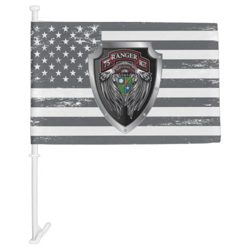 Distinguished 75th Ranger Regiment Car Flag