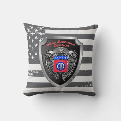 Distinguished 82nd Airborne Division Throw Pillow