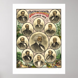 DISTINGUISHED AFRICAN AMERICAN MEN 1883 POSTER