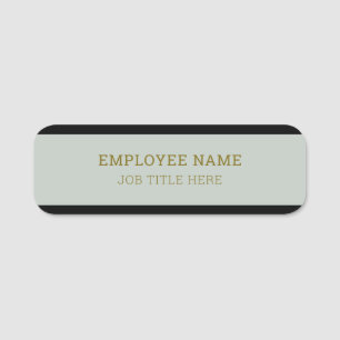 Distinguished Appearance With Light Green & Black Name Tag