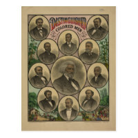 Distinguished Colored Men Frederick Douglass 1883 Postcard