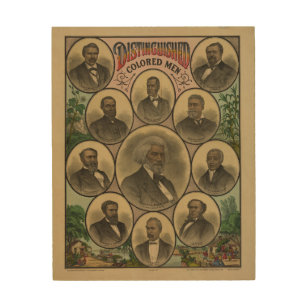 Distinguished Colored Men Frederick Douglass 1883 Wood Wall Decor