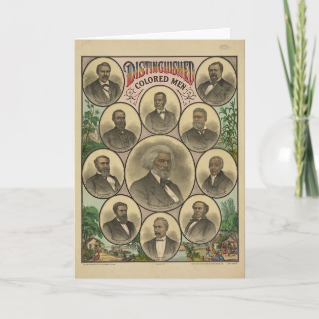 Distinguished Colored Men Frederick Douglass Card (Front)