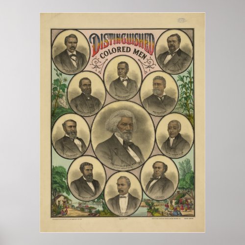 Distinguished Colored Men Frederick Douglass Poster