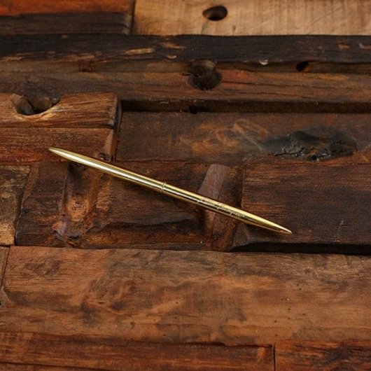 Distinguished Engraved Wooden Holder w/ Luxury Pen (Front)