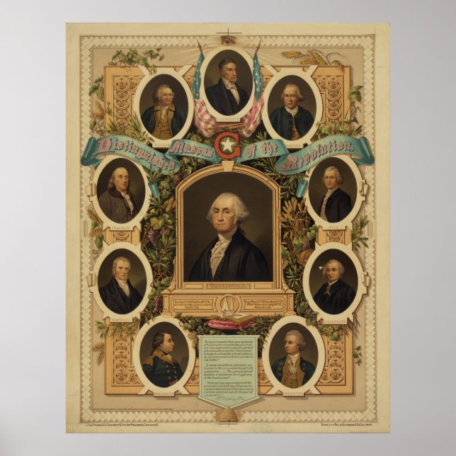 Distinguished Masons of the American Revolution Poster (Front)