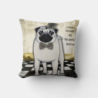 Distinguished Pug pillow