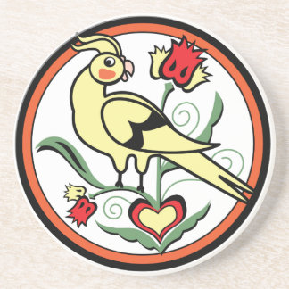 Distlefink Cockatiel Drink Coaster