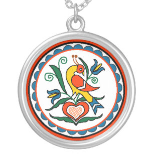 Distlefink (orange) - necklace