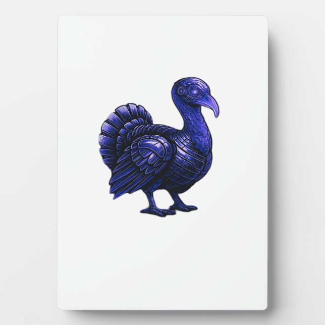 Distopian Turkey Thanksgiving Design Classic T-Shi Plaque (Front)