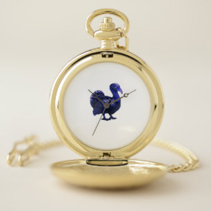 Distopian Turkey Thanksgiving Design Classic T-Shi Pocket Watch