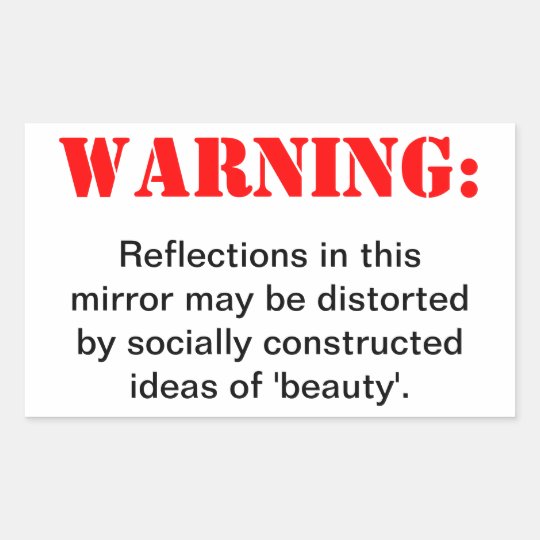 Distorted Beauty Rectangular Sticker