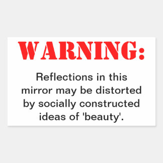 Distorted Beauty Rectangular Sticker