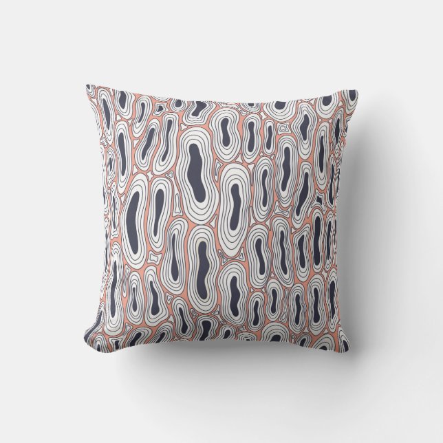 Distorted black holes abstract seamless pattern. c throw pillow (Front)