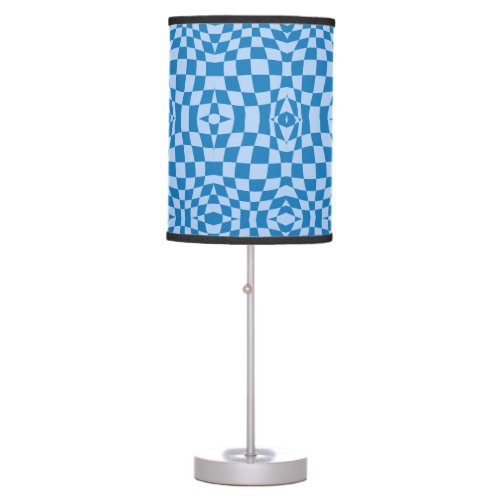 Distorted Checkered Pattern Table Lamp