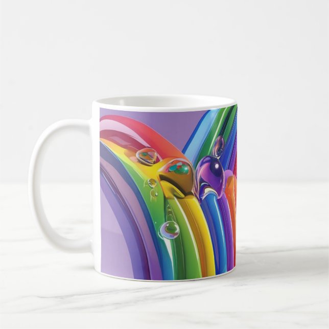 Distorted Rainbows Coffee Mug (Left)