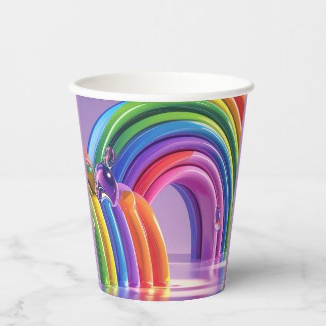 Distorted Rainbows Paper Cups (Front)