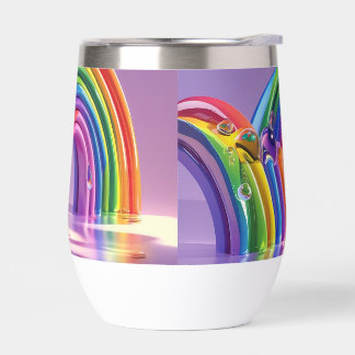 Distorted Rainbows Thermal Wine Tumbler