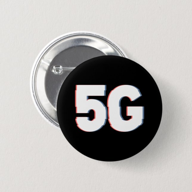 Distorted Reality Alert for 5G Danger Button (Front & Back)