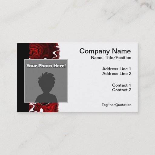 Customizable Distorted Red Graphic Business Cards