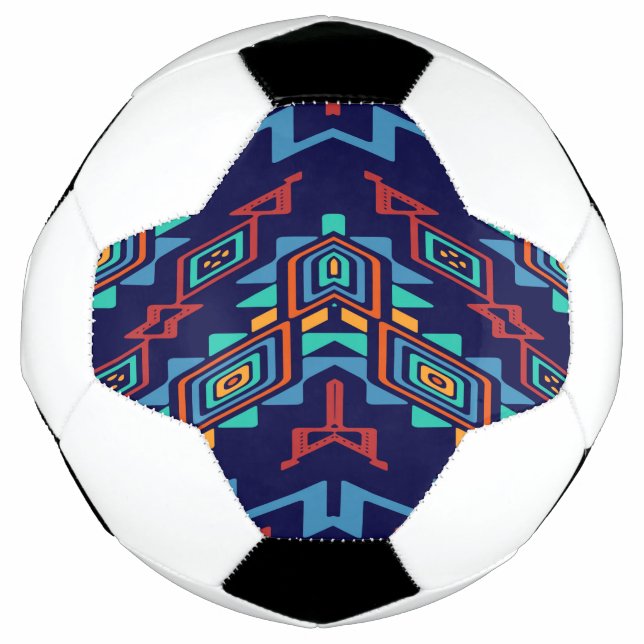 Distorted shapes abstract design soccer ball (Front)