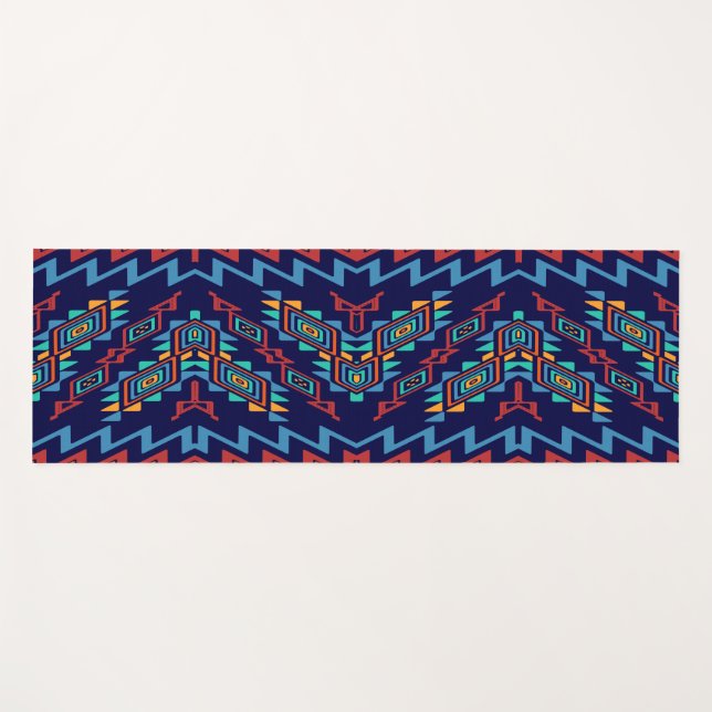 Distorted shapes abstract design yoga mat (Front (Horizontal))