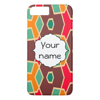 Distorted shapes in retro colors pattern iPhone 8 plus/7 plus case