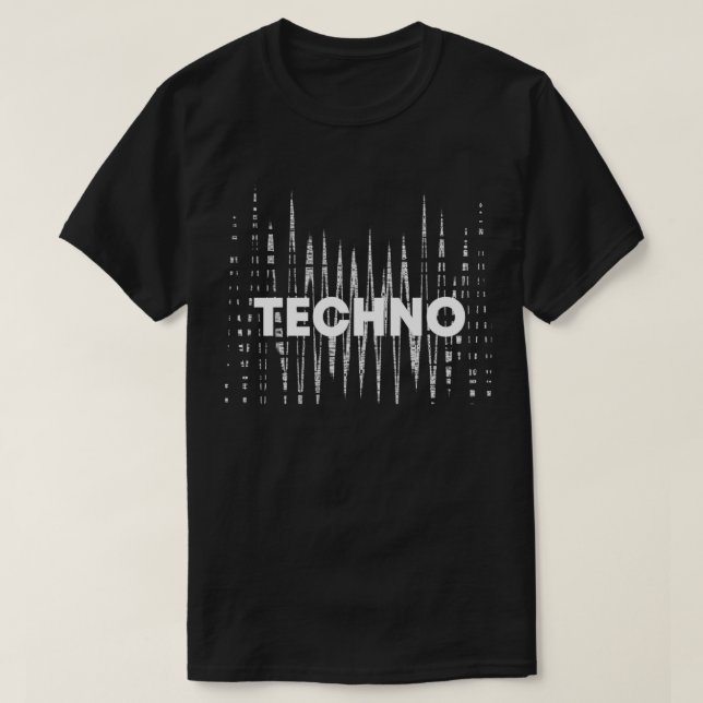 Distorted Techno  T-Shirt (Design Front)
