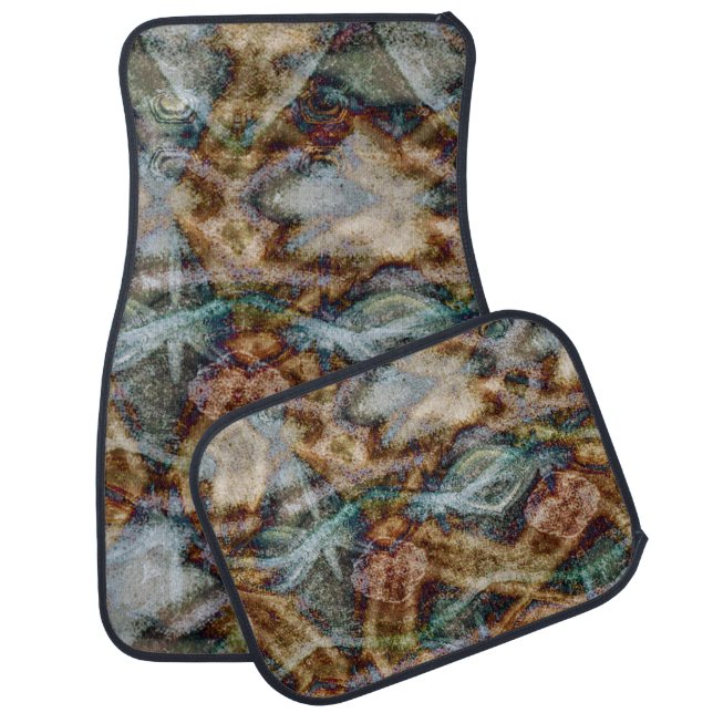 distortion boho _  car floor mat (Set)