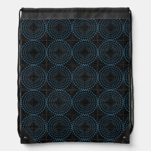 Distortion circle.01.b drawstring bag
