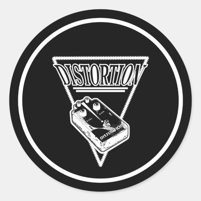 Distortion Classic Round Sticker (Front)