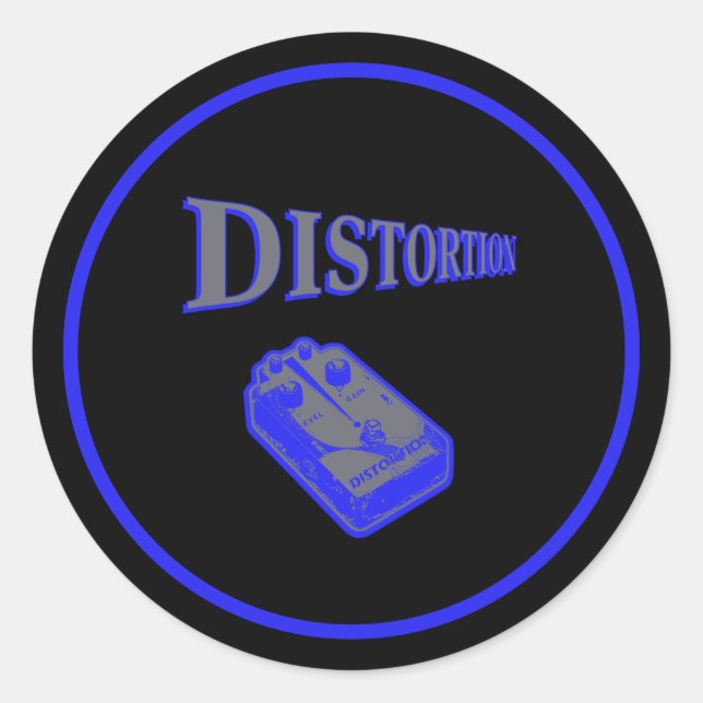 Distortion Diagonal  Classic Round Sticker (Front)