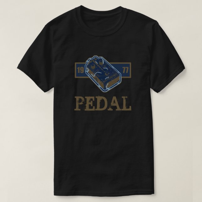 Distortion Pedal Blue/Gold 1977 T-Shirt (Design Front)