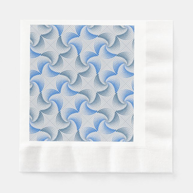Distortion Twist pattern offwhite BG Napkins (Front)