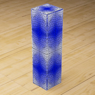 Distortion Wireframe.C01.GBluex4.Black Lines Wine Box