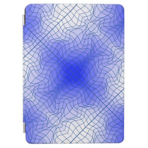 Distortion WireframeC01GBluex4Blue Lines iPad Air Cover