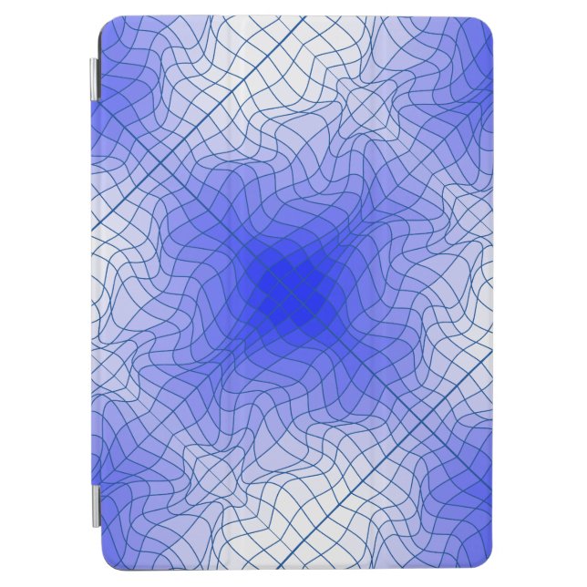 Distortion Wireframe.C01.GBluex4.Blue Lines iPad Air Cover (Front)