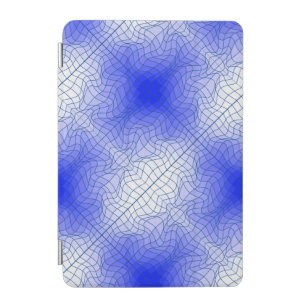 Distortion Wireframe.C01.GBluex4.Blue Lines iPad Mini Cover