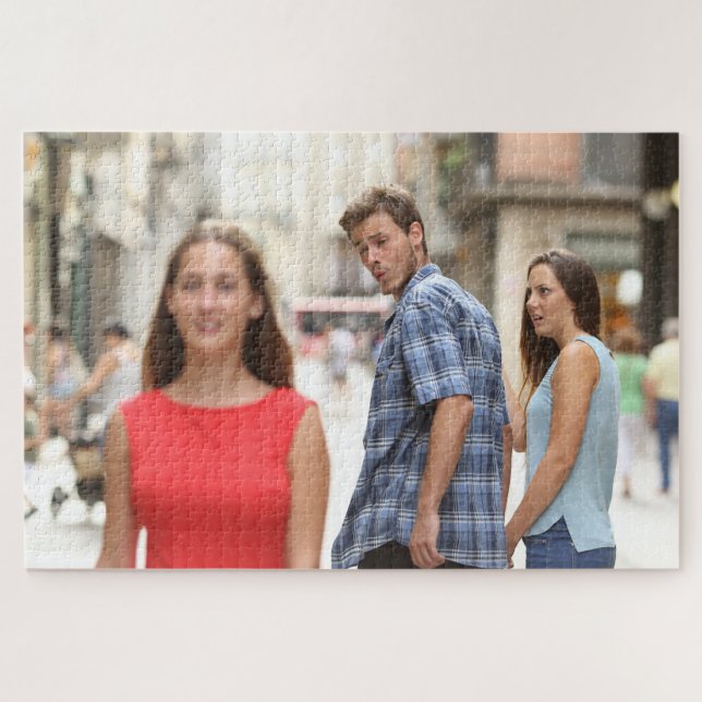 Distracted Boyfriend Meme Jigsaw Puzzle (Horizontal)