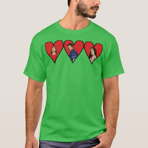 Distracted Boyfriend Meme Valentine Hearts on Vale T_Shirt