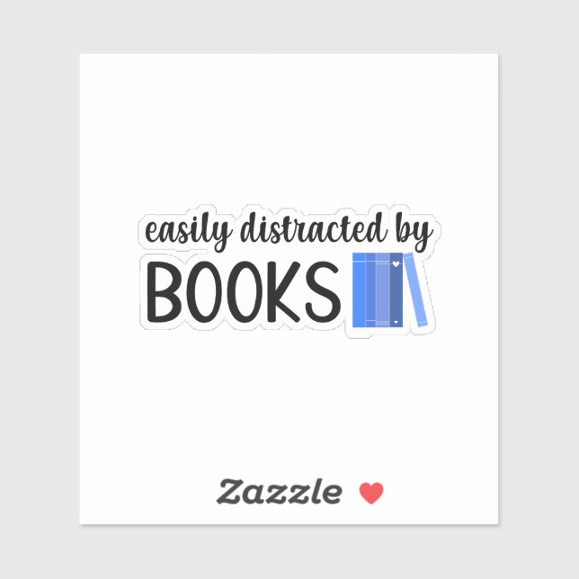 Distracted by Books Sticker (Sheet)
