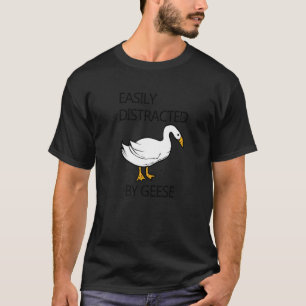Distracted by Goose Piano Musician Geese Clef Prem T-Shirt