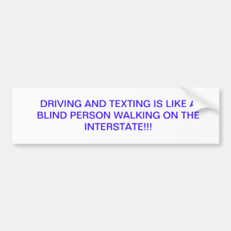 distracted driving bumper sticker