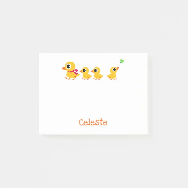 Distracted Duck Personalized Post-it Notes (Front)